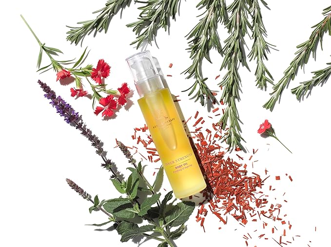 Aromatherapy Associates Inner Strength Body Oil. Luxurious Blend of Oils Made with Clary Sage and Geranium Essential Oils (3.4 fl oz)-VivaGrace Women