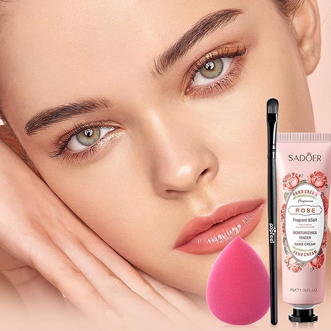 All-in-one Holiday Makeup Gift Set | Full Makeup Kit for Women Multipurpose Essential Bundle Include Eyeshadow Palette Lipstick Blush Concealer Face Powder Eyeliner Mascara Lipgloss Brush-VivaGrace Women