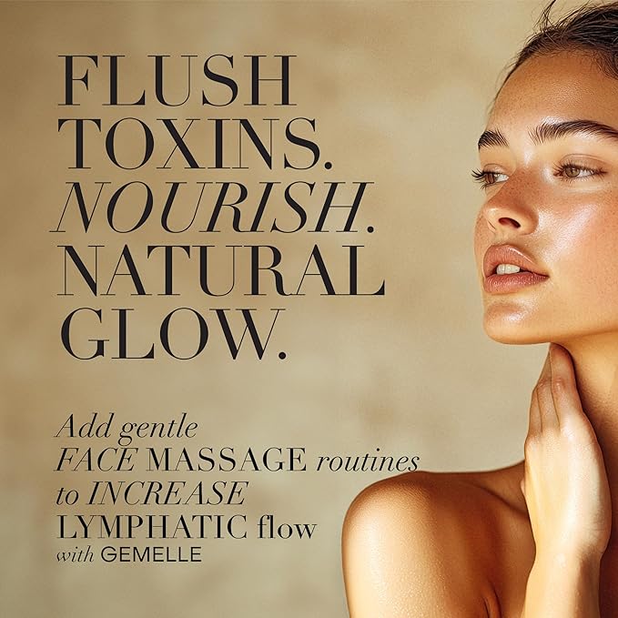 GEMELLE Lymphatic Anti-Aging Face Oil | 10x Award Winner | Vitamin C,E,A | Moisturize, Repair & Protect | Premium Natural Botanical Oil | Use with Face Massage, Lymphatic Drainage Massager - 30ml-VivaGrace Women