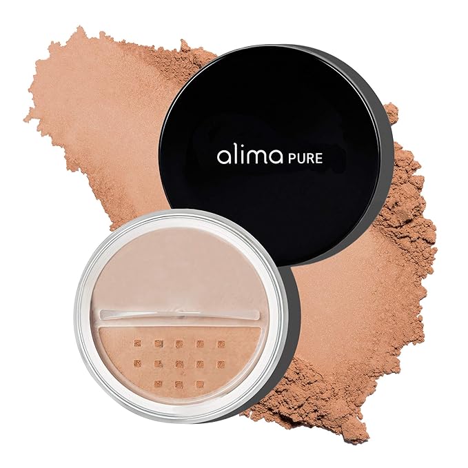Alima Pure Matte Foundation Loose Mineral Powder Foundation Makeup, Loose Powder Makeup Oil Free Talc Free Powder, Natural Makeup Mineral Foundation Full Coverage Natural Foundation Powder .15 oz/4.5g-VivaGrace Women
