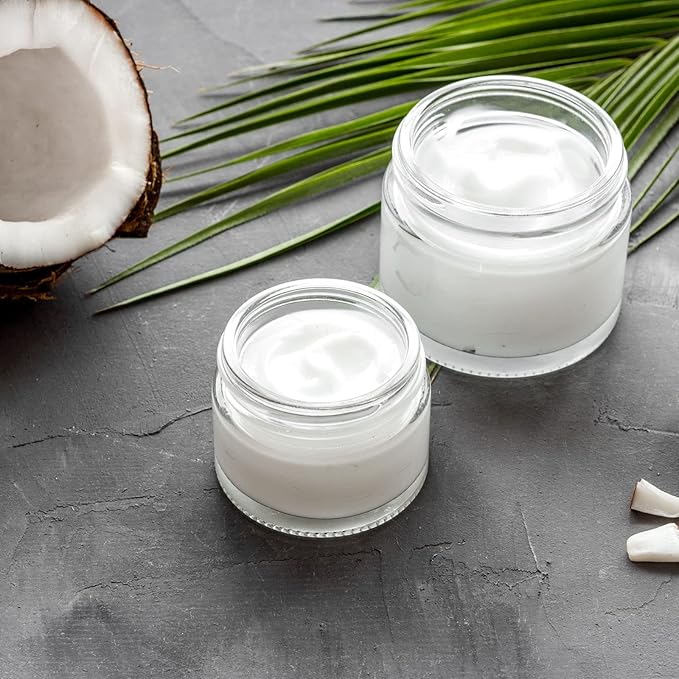 Lil Ray 1 oz Round Transparent Glass Jar with Inner Liners and Gold Lid (12pcs)-VivaGrace Women