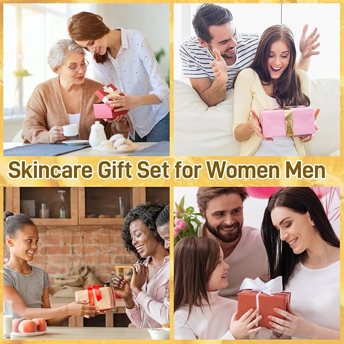 Skin Care Set, Vitamin C Skin Care Sets & Kits, Skin Care for Teenage Girls Gift Set with Cleanser, Toner, Serum, Eye Cream, Facial Cream, Facial Skin Care Sets & Kits for Teenage Girls Women-VivaGrace Women