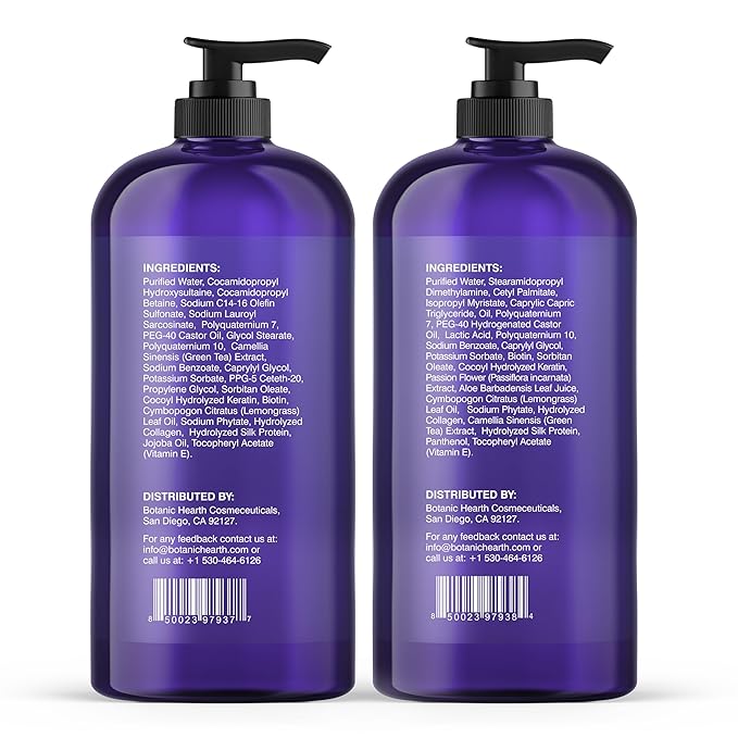Botanic Hearth Curly Hair Shampoo and Conditioner Set For Curly Hair | Detangle, Define & Enhance Curls | With Jojoba oil & Vitamin E | Sulphate Free | 16 fl oz x 2-VivaGrace Women