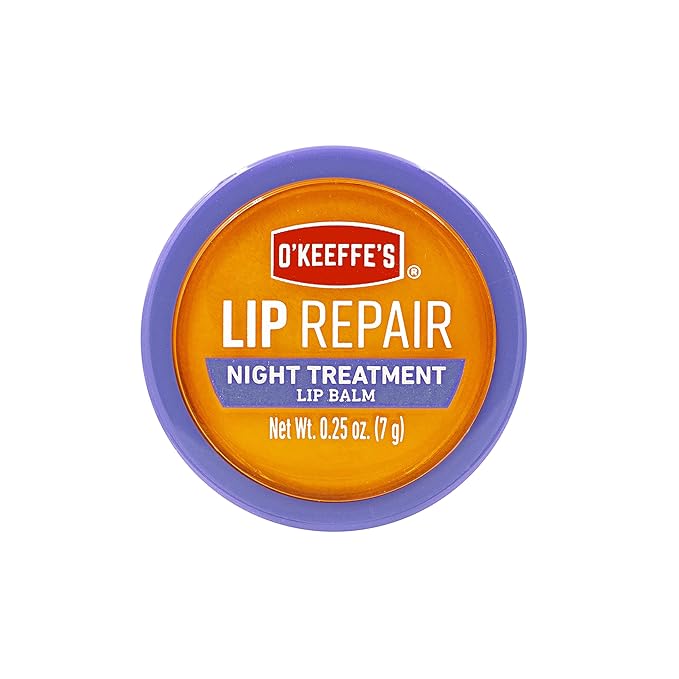 O'Keeffe's Lip Repair Night Treatment Lip Balm, 0.25 Ounce Jar, (Pack of 1)-VivaGrace Women