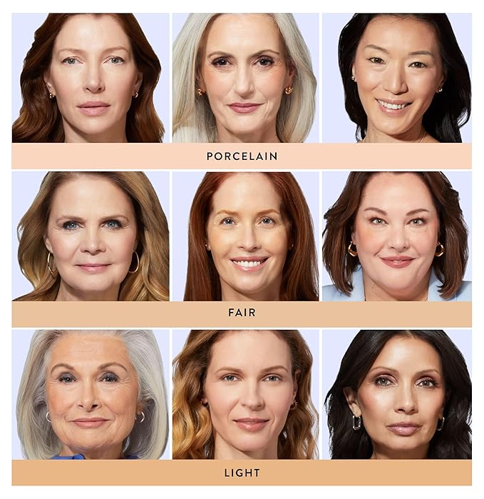 LAURA GELLER NEW YORK Award-Winning Baked Balance-n-Brighten Color Correcting Powder Foundation - Porcelain - Buildable Light to Medium Coverage - Demi-Matte Natural Finish-VivaGrace Women