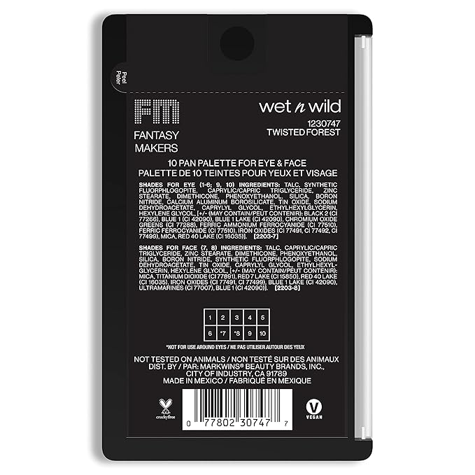 wet n wild Fantasy Makers Halloween 10 Pan Palette Twisted Forest (Pack of 2)-VivaGrace Women