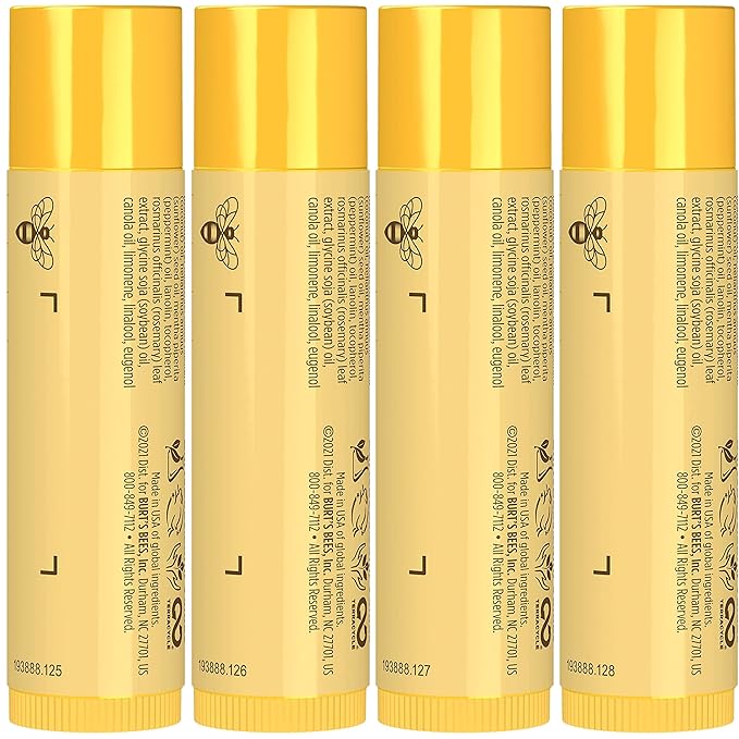 Burt's Bees Christmas Gifts, 4 Lip Balm Stocking Stuffers Products, Jingle Balms Set - Classic Beeswax Moisturizing Lip Balm-VivaGrace Women