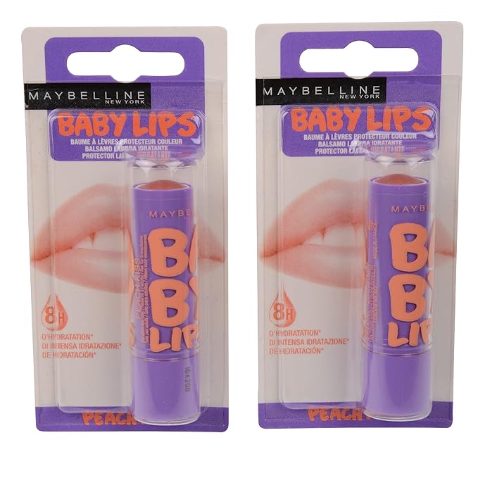 Maybelline Baby Lips Moisturizing Lip Balm SPF 20, Peach Kiss 0.15 oz (Pack of 2)-VivaGrace Women
