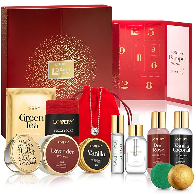Birthday Gifts for Her, 12 Day Beauty Surprises, Wedding Gifts for Adults, Birthday Gifts for Women & Men, Anniversary Ideas, Beauty & Spa - Bath & Body Care Gift Set-VivaGrace Women