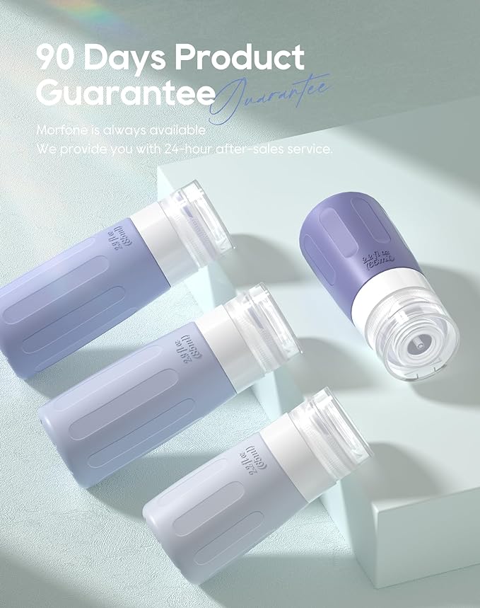 Morfone 16 Pack Silicone Travel Bottles Set for Toiletries TSA Approved Travel Containers Leakproof Squeezable Refillable Accessories 2oz 3oz for Shampoo Conditioner Lotion Liquids(Blue)-VivaGrace Women