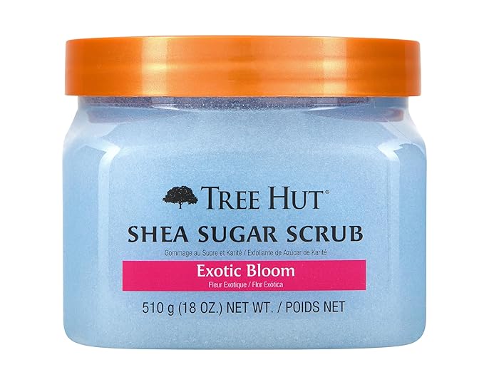 Tree Hut Exotic Bloom Shea Sugar Scrub | Exfoliating Body Scrub Removes Dead, Dry Skin for a Soft & Hydrated Feel | Nourishing Essential Body Care | 18 fl oz.-VivaGrace Women