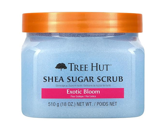 Tree Hut Exotic Bloom Shea Sugar Scrub | Exfoliating Body Scrub Removes Dead, Dry Skin for a Soft & Hydrated Feel | Nourishing Essential Body Care | 18 fl oz.-VivaGrace Women