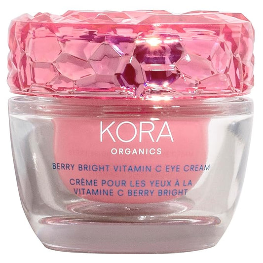 KORA Organics Berry Bright Firming Vitamin C Eye Cream | Hydrate & Strengthen | Certified Organic | Cruelty Free | Refillable | 0.50 fl oz-VivaGrace Women