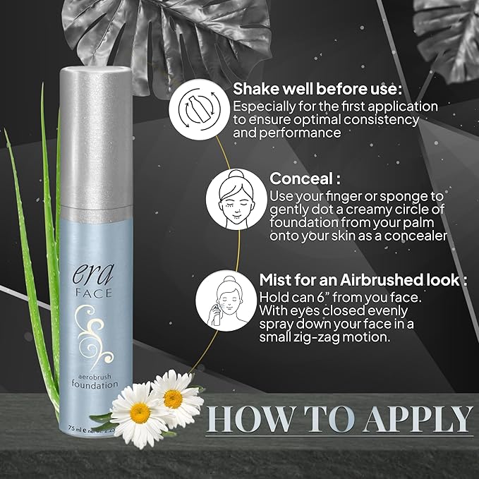 ERA Beauty ERA Face spray makeup (Y1 Creamy Vanilla, 2.25 oz) - airbrush foundation, everyday, buildable, professional spray on cosmetics-VivaGrace Women