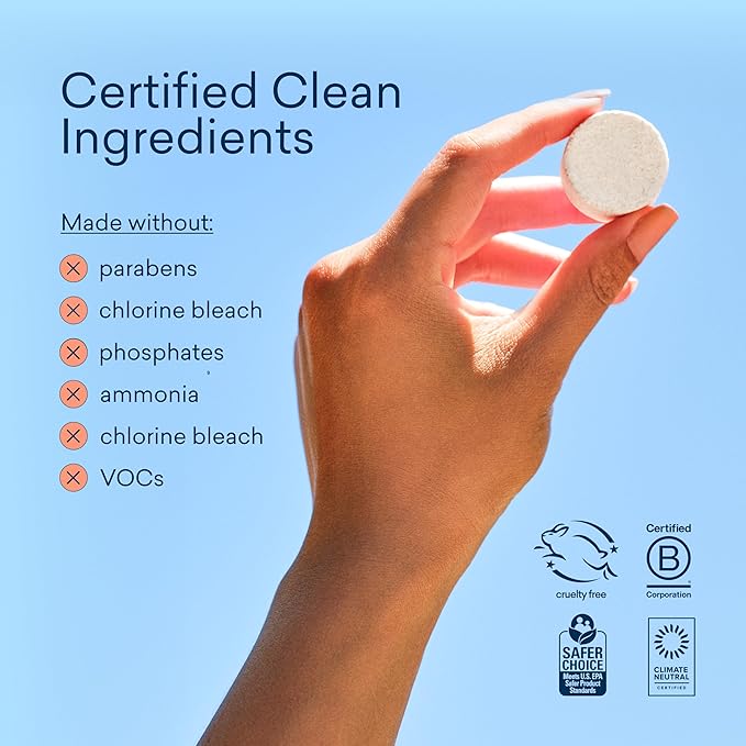 BLUELAND Hand Soap Duo Slate, 2 Refillable Glass Foaming Hand Soap Dispensers with 8 Refill Tablets, Variety Scents, 8 x 9 Fl oz