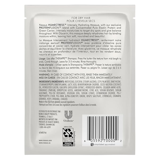 Nexxus Humectress Moisturizing Hair Masque for Dry Hair Pack of 10 deep conditioning hair treatment 1.5 oz-VivaGrace Women