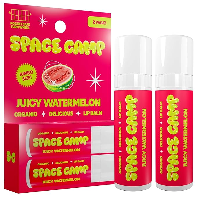 Wellness Jumbo Lip Balm - Juicy Watermelon Organic Flavored Balm (2 Pack)-VivaGrace Women