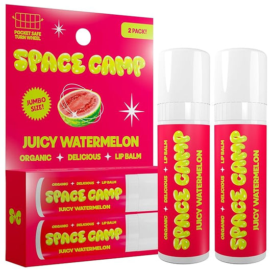 Wellness Jumbo Lip Balm - Juicy Watermelon Organic Flavored Balm (2 Pack)-VivaGrace Women