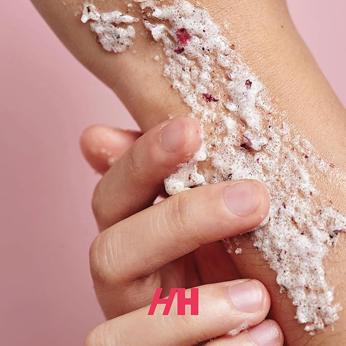 Rose Petal Scrub Foot & Body Exfoliator Infused with Vitamin E and Rose Natural Exfoliating Sugar Body Scrub for Toning Cellulite Skin Care by Handmade Heroes-VivaGrace Women