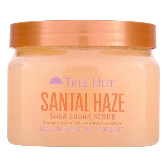 Tree Hut Santal Haze Shea Sugar Scrub | Exfoliating Body Scrub Removes Dead, Dry Skin for a Soft & Hydrated Feel | Nourishing Essential Body Care | 18 fl oz.-VivaGrace Women