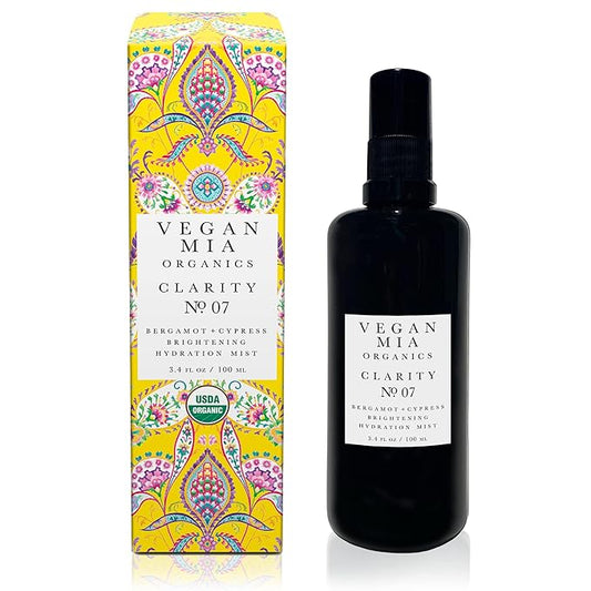 USDA Organic Clarity Balancing Face Mist - Hydrating Rose Water Facial Spray Suitable For All Skin Type Face Moisturizer, Setting Spray for Makeup & Face Primer, 3.4 oz-VivaGrace Women