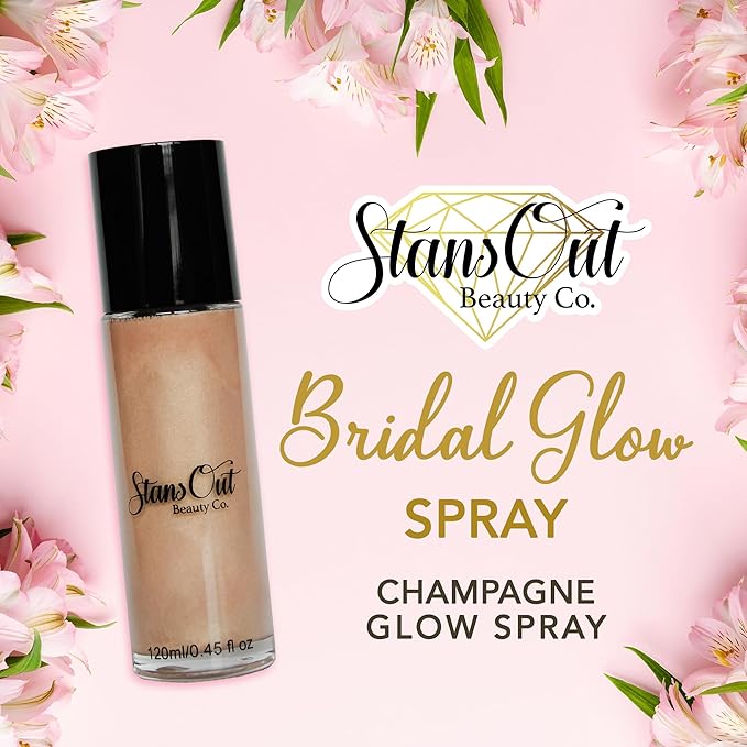 StansOut Beauty Co Bridal Glow Setting Spray | Dewy Illuminating Face Mist Fixing Spray for Makeup Finish | Long-Lasting Makeup Setting Spray for Face Paint, Dewy Finish, and Mature Skin 120ml-VivaGrace Women
