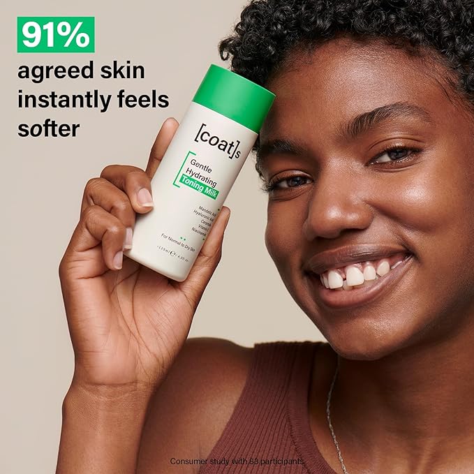 Coats Gentle Hydrating Toning Milk – Hydrates, Protects + Exfoliates to Help Prevent Breakouts – Dermatologically Approved + Clinically Proven – 4.2 oz-VivaGrace Women