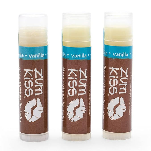 Zum Vanilla Kiss Stick (Pack of 3) with Certified Organic Sunflower Seed Oil, Beeswax, Shea Butter, Pure Essential Oils, Candelila Wax, Vitamin E and Honey, 0.15 oz-VivaGrace Women