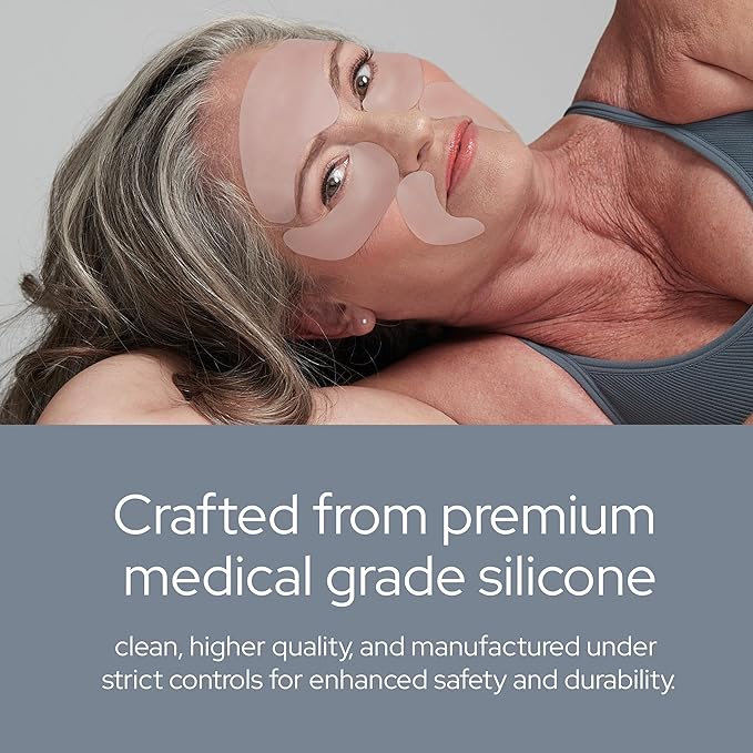 SiO Beauty SuperLift Pack - Wrinkle-Smoothing, Medical-Grade Silicone Patches for Fine Lines - Reusable Up to 10x - Cruelty-Free & Eco-Friendly Beauty Patches for Smile Lines & Crows Feet - 5 Patches-VivaGrace Women