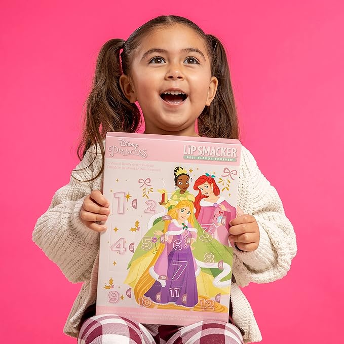 Lip Smacker Disney Princess Holiday 12 pc Advent Calendar Lip Balm & Makeup Set Girls-VivaGrace Women