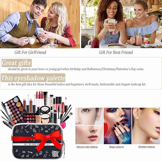 Makeup Kit for Women Full Kit, 26PCS Multi-Purpose Makeup Kit All-in-One Makeup Gift Set Makeup Essential Starter Kit, Compact and Lightweight Design for Girls, Women-VivaGrace Women