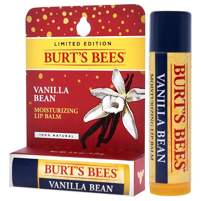 Vanilla Bean Moisturizing Lip Balm Blister by Burts Bees for Unisex - 0.15 oz Lip Balm (Limited Edition)-VivaGrace Women