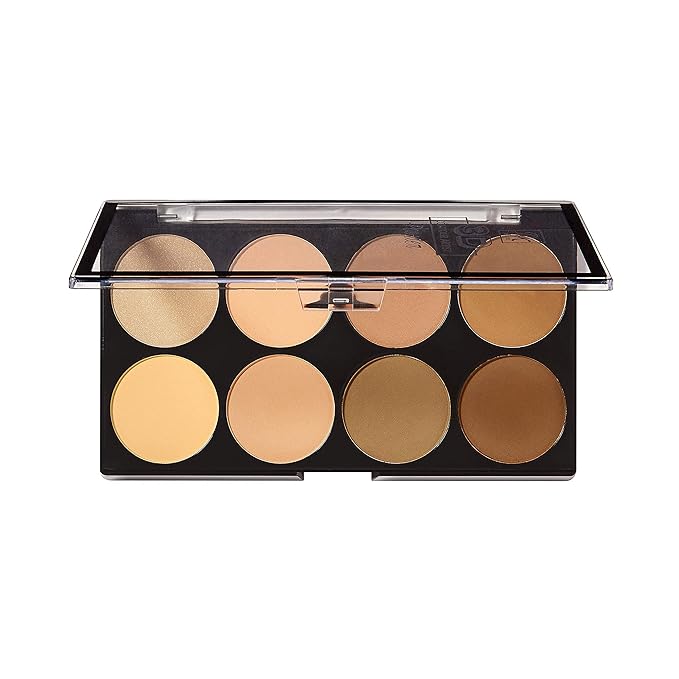 Ruby Kisses 3D Powder Contour Palette Medium Dark Define your cheekbones, perfect your nose, and sculpt your jawline-VivaGrace Women