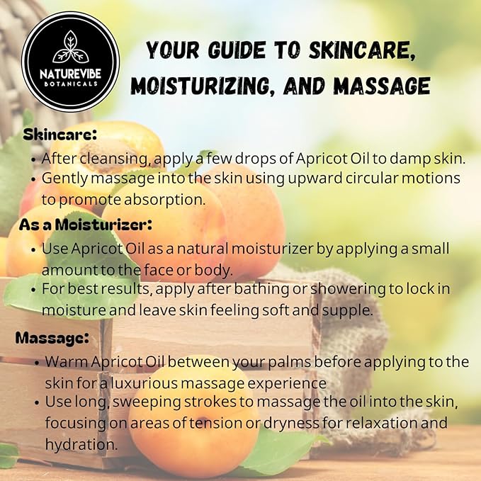 Naturevibe Botanicals Apricot Oil 32 Ounces | 100% Pure and Natural | Great for Skin Care and Hair Care-VivaGrace Women