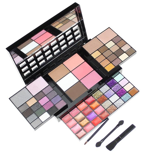 Makeup Kit for Women Full Kit Eyeshadow Facial Blusher Eyebrow Powder Face Concealer Powder Eyeliner Pencil Ultimate Color Combination 74 Colors Makeup Set Combination Palette-VivaGrace Women