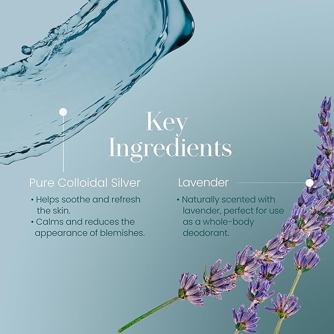 Hylunia Colloidal Silver Mist Toner 5.1 fl. oz. – Hydrating Versatile Toner for Acne-Prone Inflamed Skin | Infused with Colloidal Silver & Lavender for Glowing Skin Cuts & Burns, Body-Refresher-VivaGrace Women