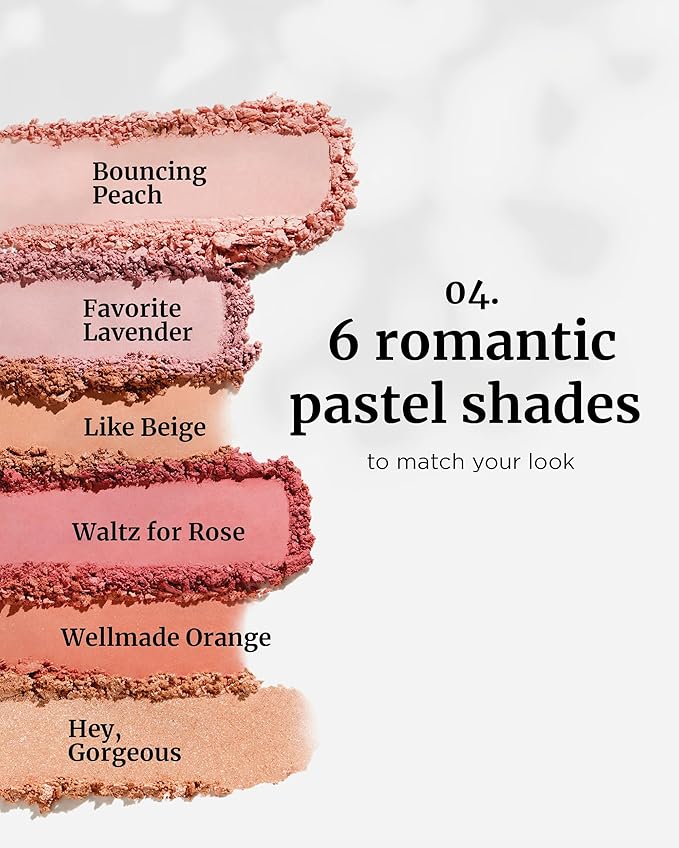 VDL Cheekstain Pastel Blush for Cheeks (Favorite Lavender, 0.2oz) - Lightweight, Velvet Powder Formula - Seamless, Long-Lasting, Natural-Looking Glow | Korean Makeup-VivaGrace Women