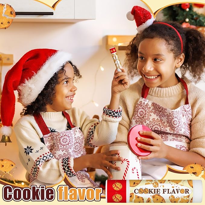 50 Pcs Christmas Lip Balms Gifts Bulk Cane Hot Cocoa Cookie Cinnamon Gingerbread 5 Assorted Flavor Holiday Party Treat Goodie Bags Stuffers Small Gifts for Friends Neighbors Colleagues-VivaGrace Women