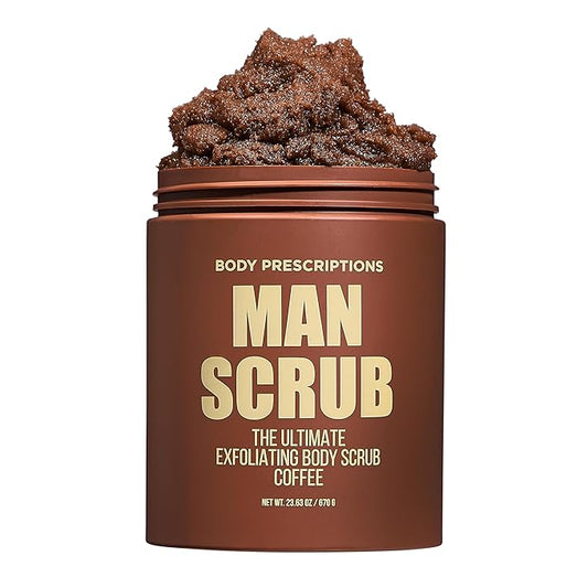 Body Prescriptions Men’s Exfoliating Body Scrub – Ultimate Skin Cleansing Wash in Jar with Twist-Top Lid, For All Skin Types, 21 Ounce (Pack of 1), Coffee-VivaGrace Women