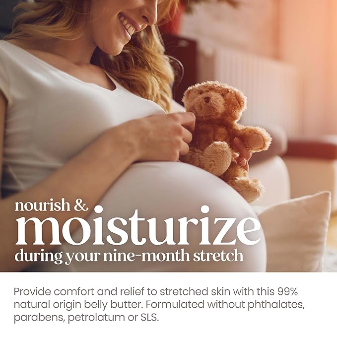 Burt's Bees Mama Belly Butter Stretch Mark Cream for Pregnancy Massages Body & Reduces Scar Appearance, Prenatal & Postnatal Tummy Skin Care, Shea Butter & Vitamin E Rich Formula, 6.5 Oz Tub-VivaGrace Women