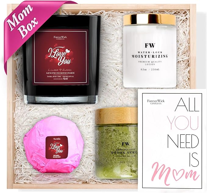 Foreverwick I Love You Mother's Day Gift Set | Sweet Mother's Day Gifts for Mom, Grandma, Sister | Mother's Day Candle | Mom Gifts for Birthday, Valentine's, Christmas | Spa Gifts for Women-VivaGrace Women