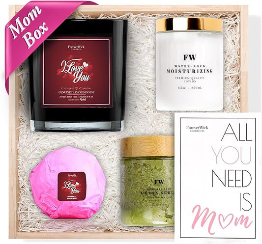 Foreverwick I Love You Mother's Day Gift Set | Sweet Mother's Day Gifts for Mom, Grandma, Sister | Mother's Day Candle | Mom Gifts for Birthday, Valentine's, Christmas | Spa Gifts for Women-VivaGrace Women