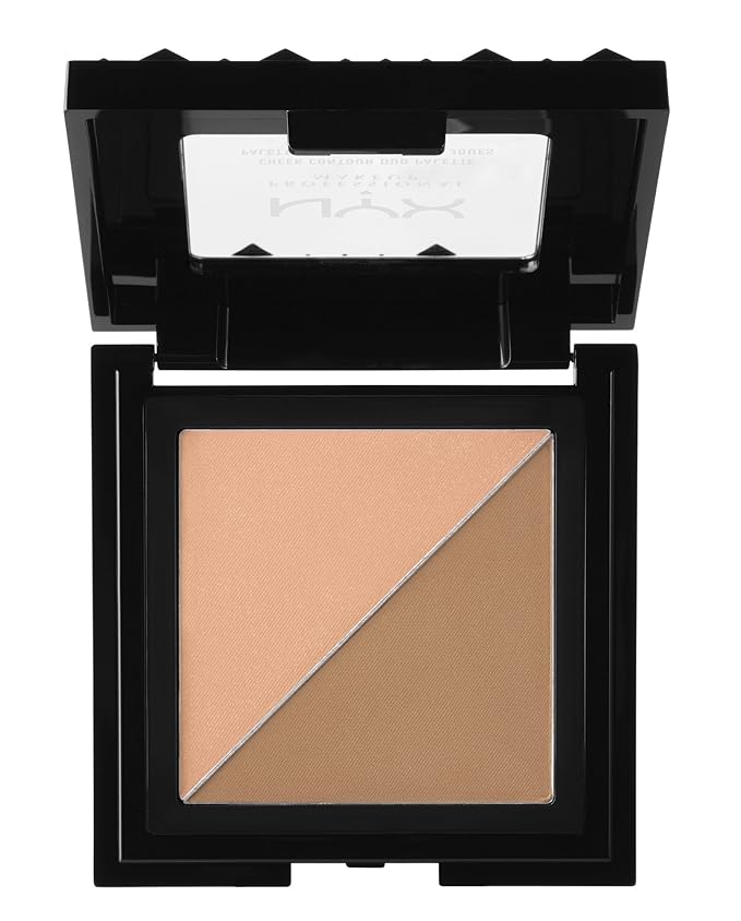 NYX PROFESSIONAL MAKEUP Cheek Contour Duo Palette, Two To Tango, 0.18 Ounce-VivaGrace Women