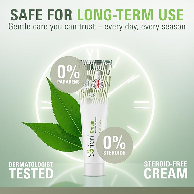 Sorion Cream - Herbal Moisturizer for Dry, Itchy, Flaky Skin with Coconut Oil, Neem, Turmeric and Pala Indigo Plant Skincare-VivaGrace Women