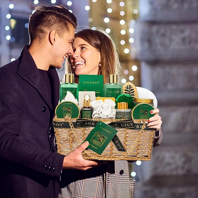 18-Piece Luxury Spa Gift Basket Set for Fathers Day Bath & Body Care Kit for Women & Men Perfect Gift for Christmas Mother's Day Birthday with Shower Gel & More Great for Holidays & Special Occasions-VivaGrace Women