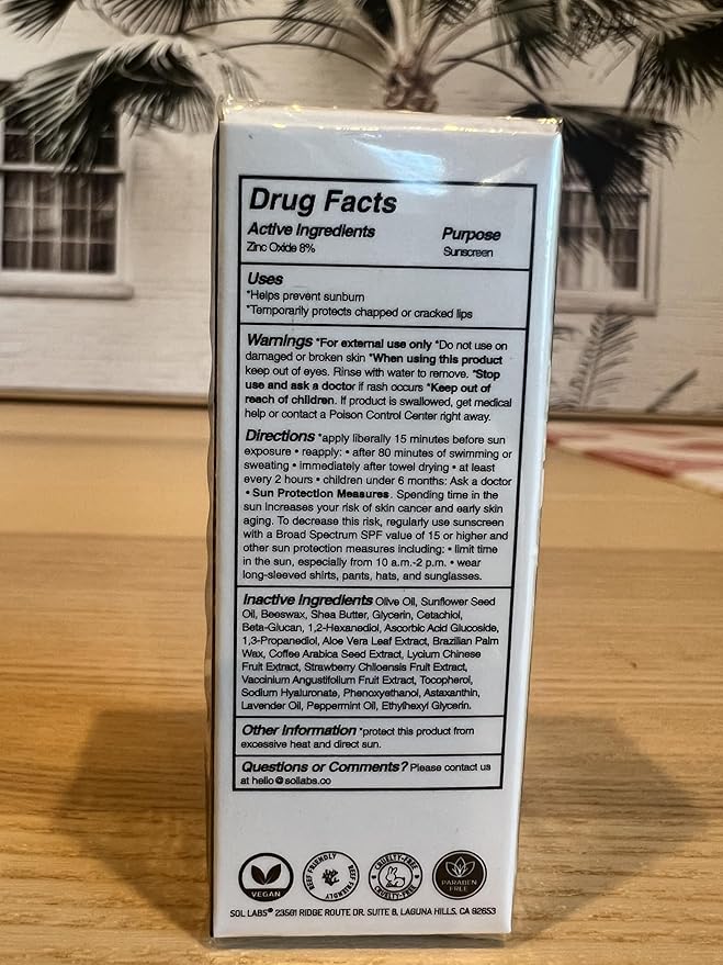 SPF 15 Lip Balm Sunscreen, Shea Butter Intensive Hydration, Revitalizing Antioxidants, Zinc UV Protection, Reduces Lip Lines, Oversized 11g Tube, Rejuvenating Lavender Mint-VivaGrace Women