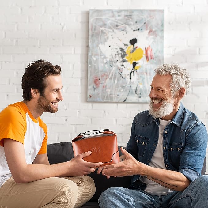 Bath and Body Gift Set for Men - Sandalwood Amber - Birthday, Christmas, Fathers Day Gifts From Wife Daughter Son for Husband, Dad - Relax Spa Kit w. Full Size Items in Deluxe Toiletry Bag-VivaGrace Women