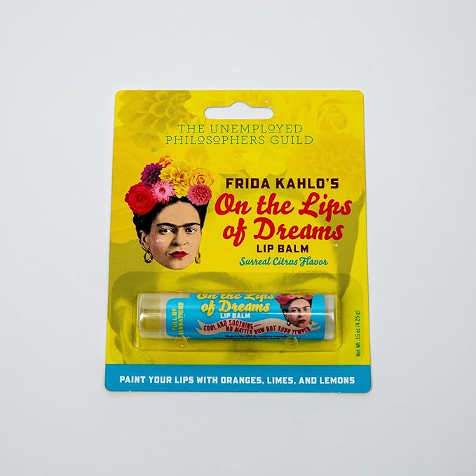Frida Kahlo's On the Lips of Dreams Lip Balm Tube, Citrus Flavored - Cruelty-Free and Made in the USA from Natural and Imported Ingredients-VivaGrace Women