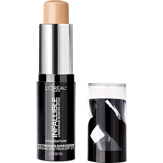 L'Oreal Paris Makeup Infallible Longwear Shaping Stick Foundation, 403 Buff, 1 Tube, 0.32 Ounce-VivaGrace Women