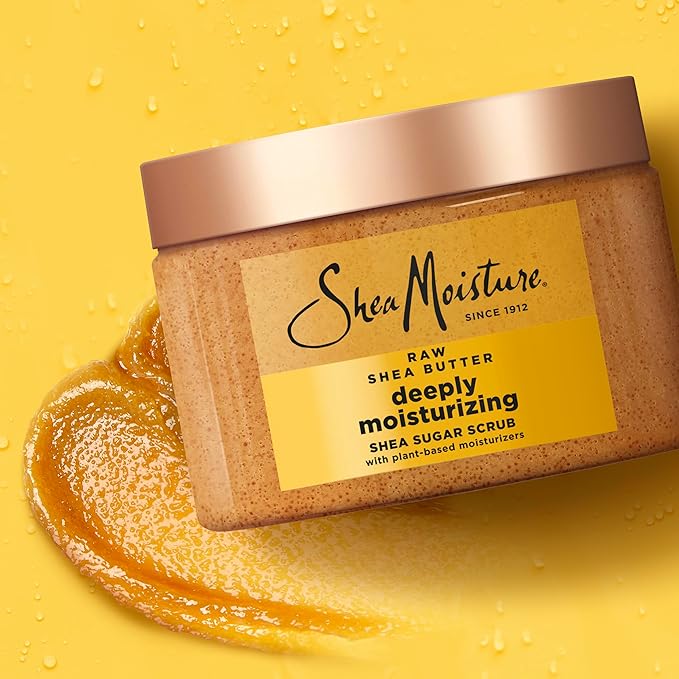 SheaMoisture Shea Sugar Body Scrub For Moisturize And Restore Dry Skin Raw Shea Butter Deeply Moisturizing Body Scrub With 24h Shea Moisture Nutrients 12 oz-VivaGrace Women